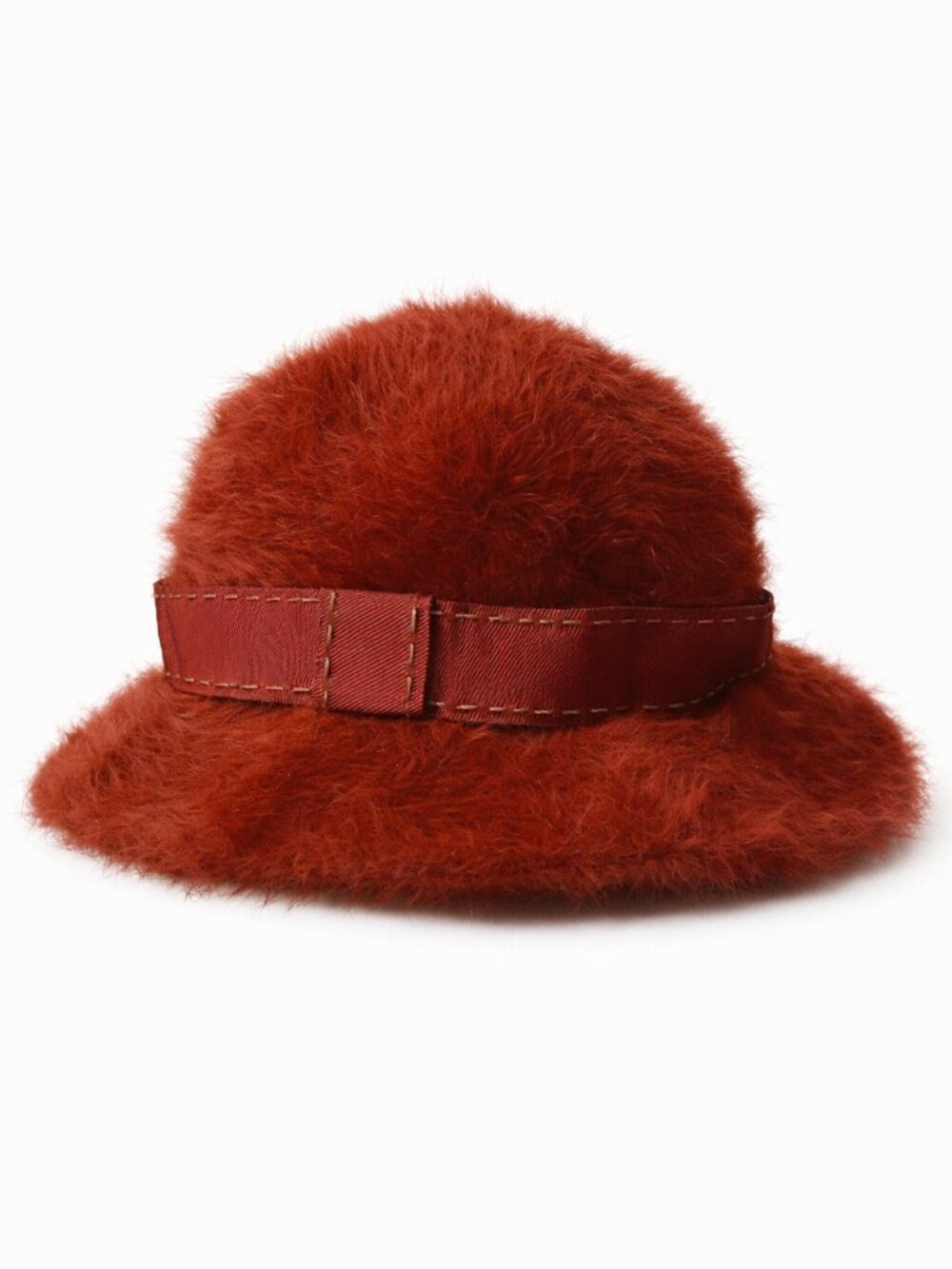 Kangol Furgora Olivia Angora Fuzzy Bucket Hat Red Soft Vintage 80's 90's - Picture 2 of 7